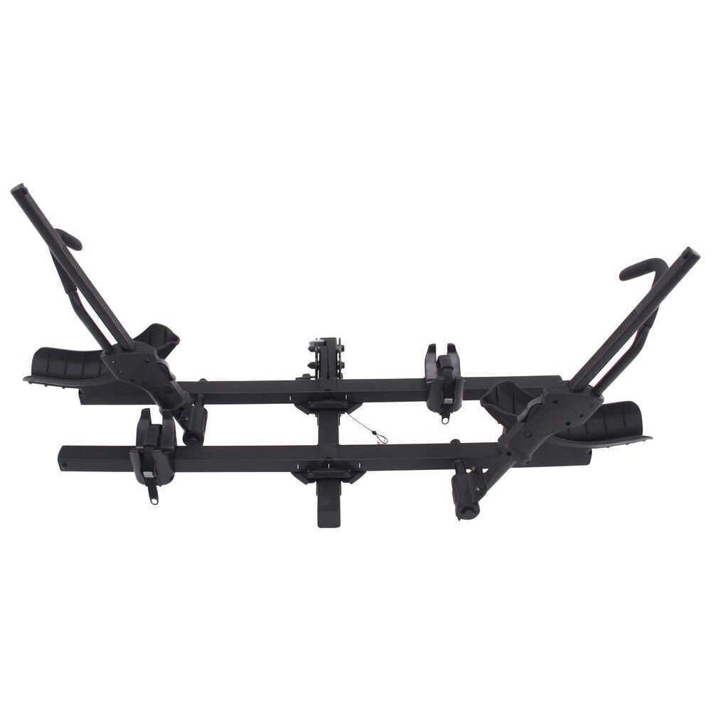 Black bike rack on a white background