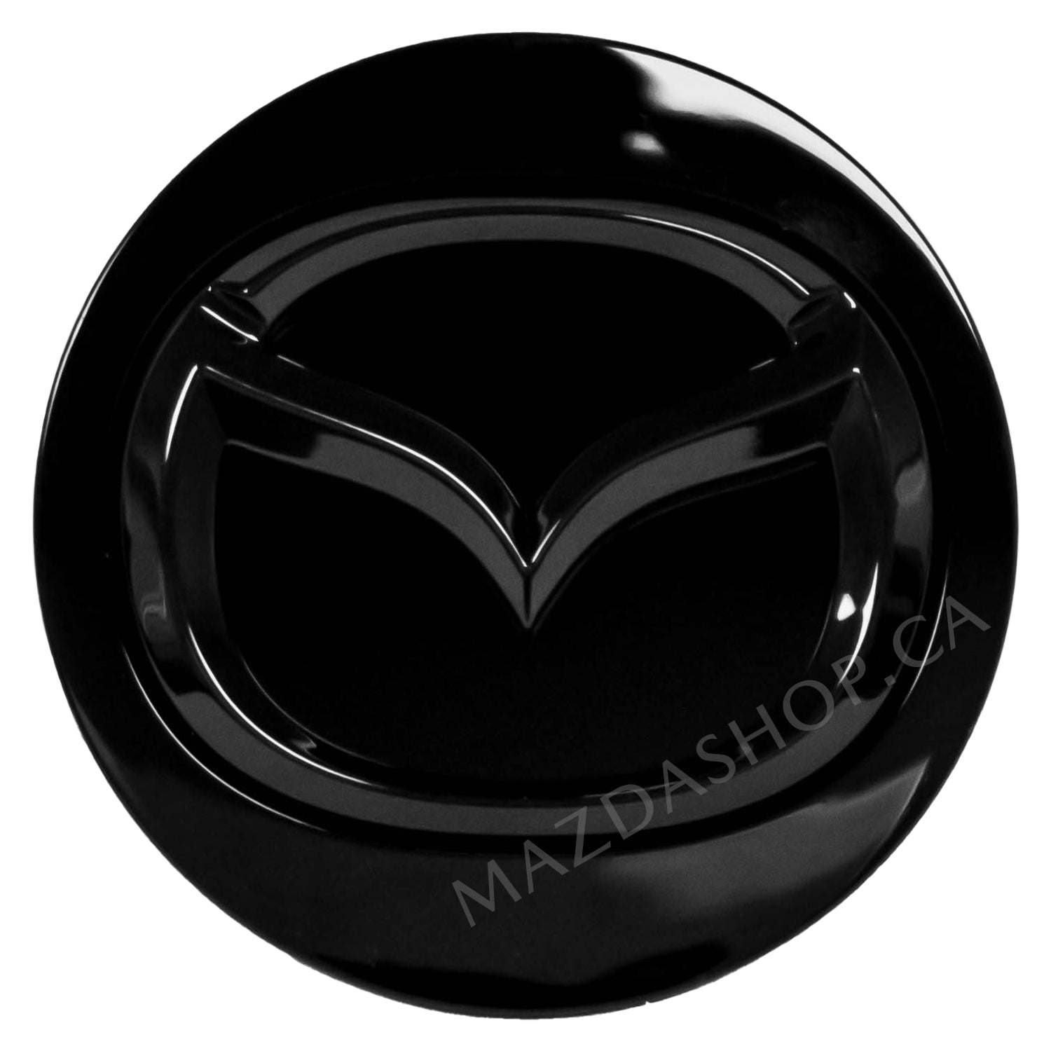 Cache-moyeu — Noir brillant, emblème noir | Mazda (VH40-37-190)