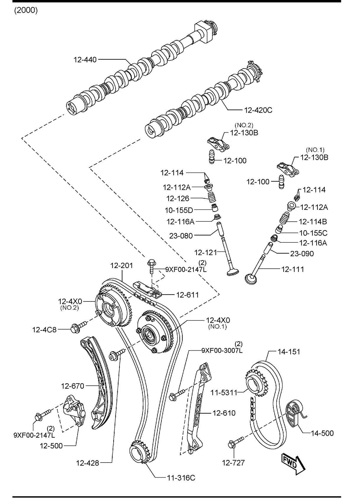 Chain, Oil Pump | Mazda (PE27-14-151)