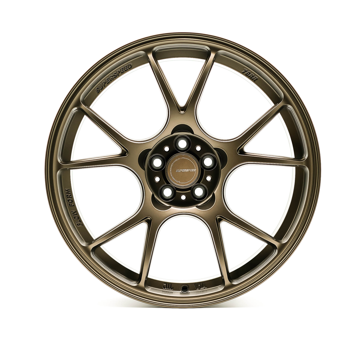 Bronze alloy wheel on a white background