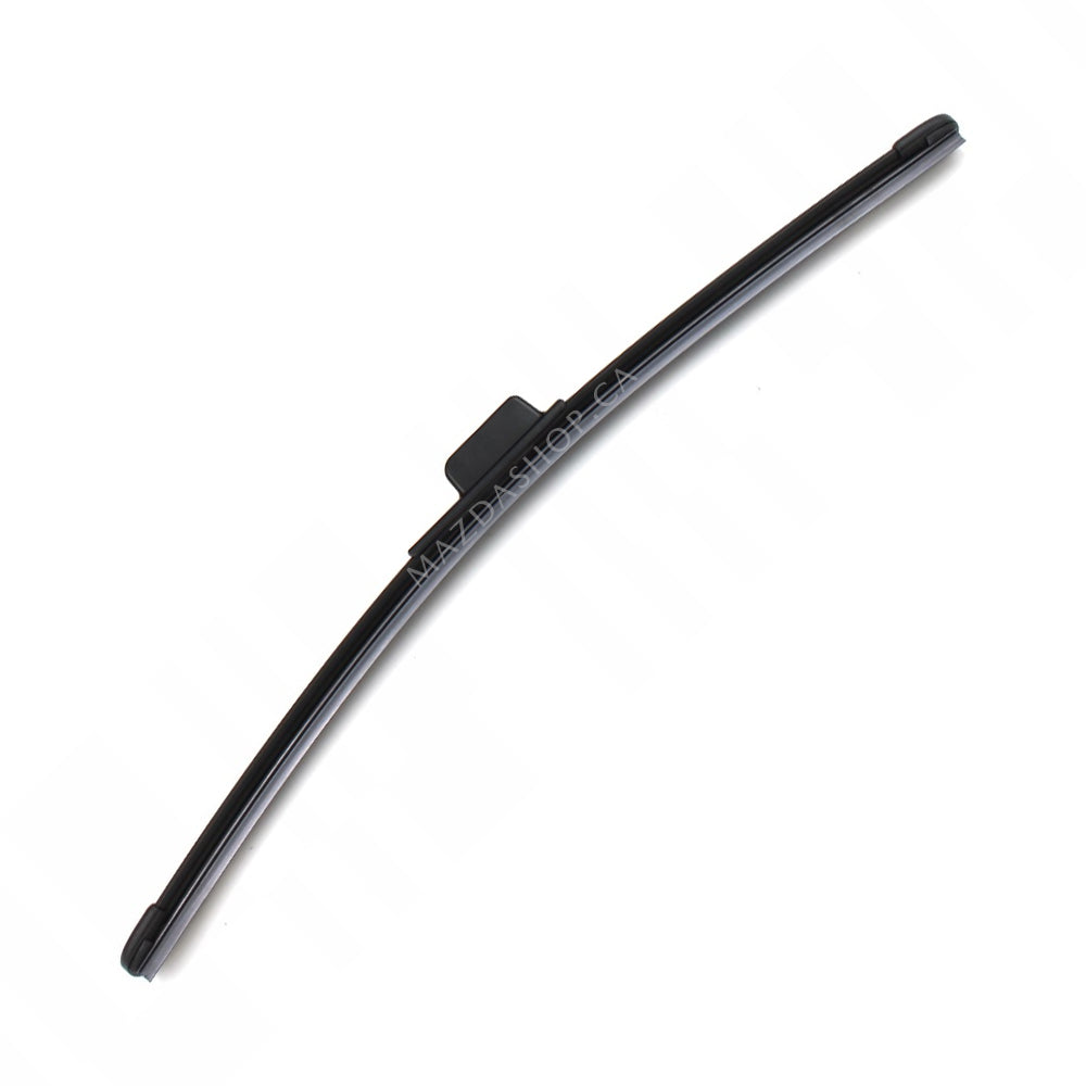 Black car wiper blade on a white background