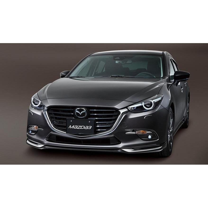 Aero Kit - Front Air Dam (Jet Black & Silver) | Mazda3 Sedan & Hatchback (2017-2018)