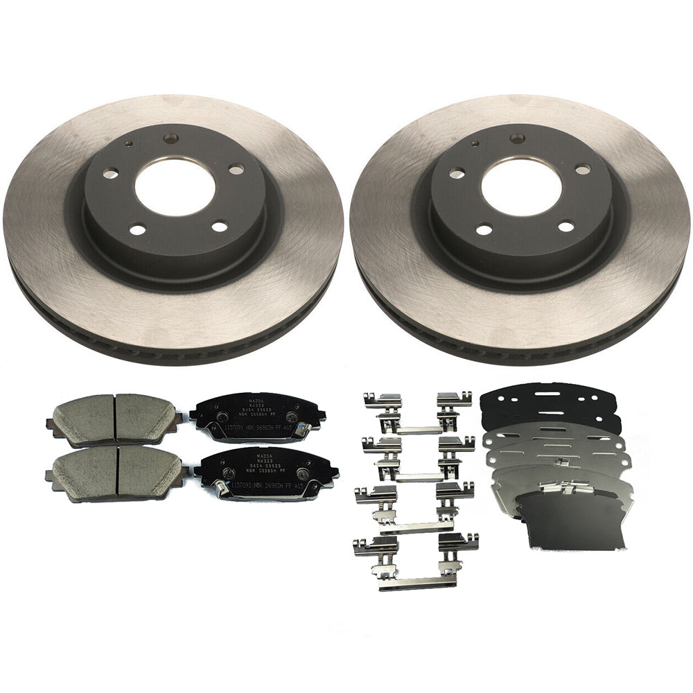 Front Brake Package: Pads, Rotors &amp; Attachment Kit | Mazda3 Sedan &amp; Hatchback (2017-2018)