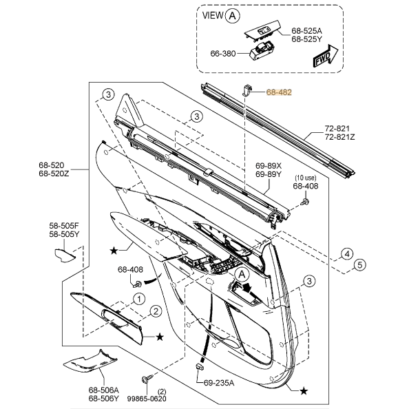 Door Sunshade Clip | Mazda CX-9 (2016-2021)